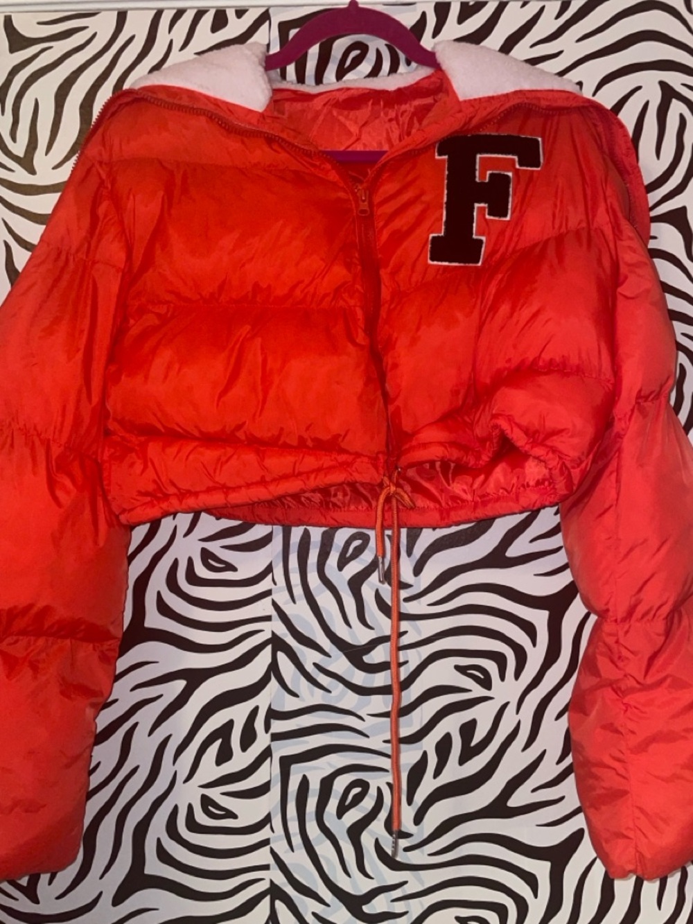 “f” puffer jacket♥️ - Picture 2 of 11